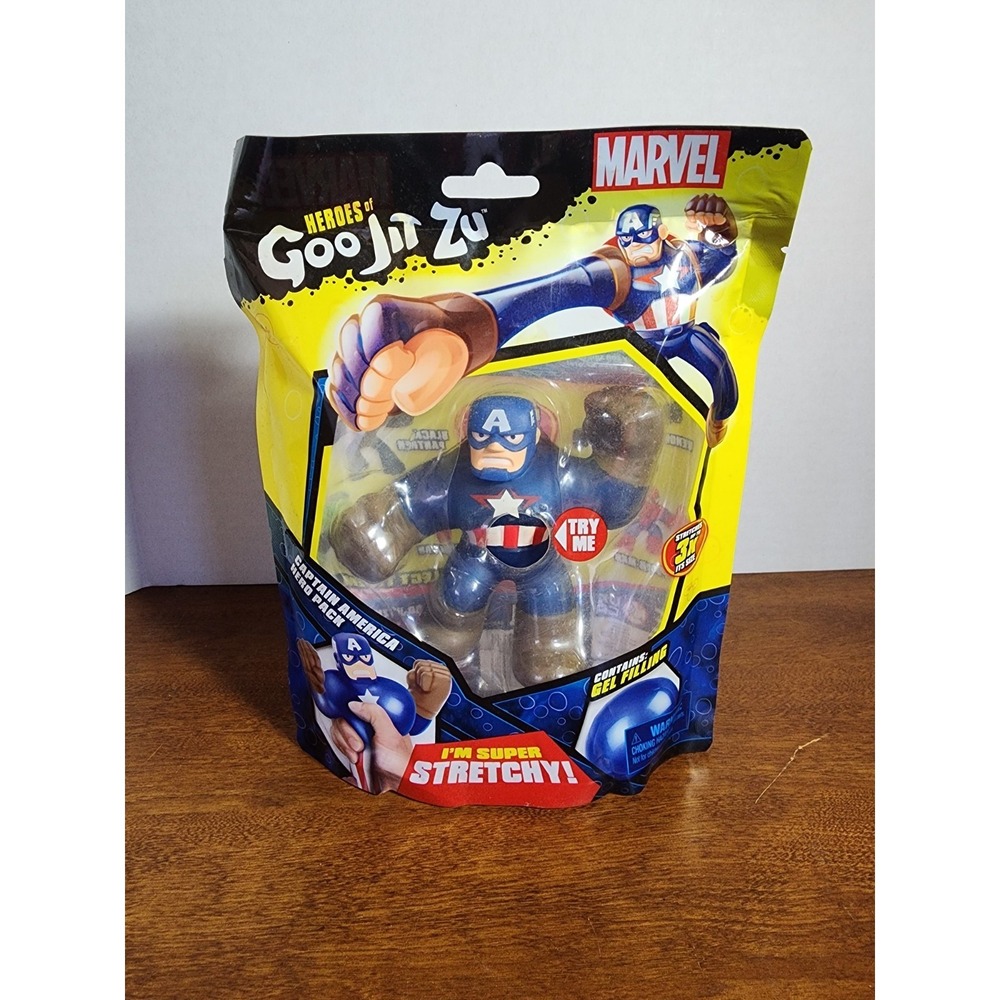 Heroes of Goo Jit Zu Captain‎ America Marvel Super Stretchy Action Figure